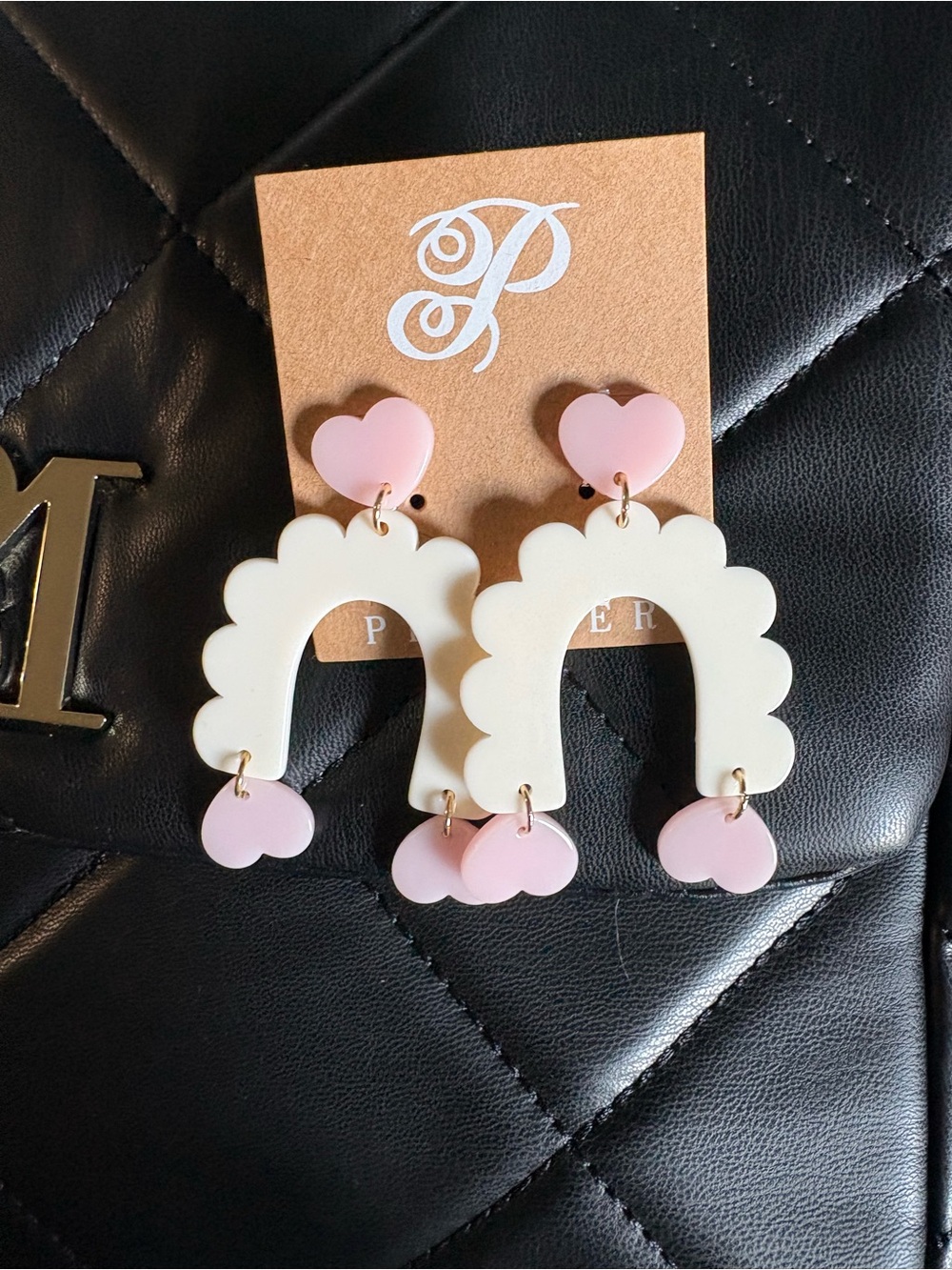 Plunder Pink & Ivory Decorative Earrings